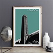 London Prints - Tate Modern - Travel Poster - BRONAGH KENNEDY ART PRINTS