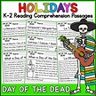 Day of the Dead Dia de los Muertos Holidays Reading Comprehension ...