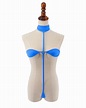 Extreme Blue High Neck G-String Thong Micro Bikini Set Exotic Teardrop ...