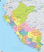 Peru Political Educational Wall Map From Academia Maps Images And ...