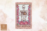 The Reader Skeleton Book Tarot Card Graphic by Lamos Sublimation ...