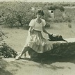 Ati Gropius sitting on a stone wall at Gropius House with the family’s ...