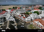 Surinam, Paramaribo, vista en el histórico centro de la ciudad y el río ...