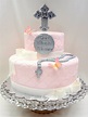 Confections, Cakes & Creations!: Pink First Holy Communion Cake.