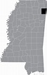 Ilustración de Mapa De Ubicación Del Condado De Itawamba De Mississippi ...