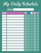 Daily Schedule Template Printable