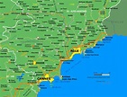 Karte von Nizza-Bereich - Karte von Nizza, Frankreich Umgebung (Region ...