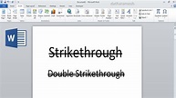 How to Add Strikethrough & Double Strikethrough To Text In MS Word 2020 ...