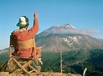 "Volcano Director" and Volcanologist Harry Glicken "directs" Mount St. Helens from the Coldwater ...