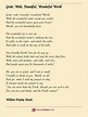 Great, Wide, Beautiful, Wonderful World Poem by William Brighty Rands
