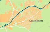 Alcala de Henares mapa vectorial editable eps illustrator