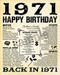 1971 Newspaper, Birthday, What Happened 1971, 1971 Fun Facts, Facts ...