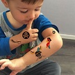 18 Temporäre Klebetattoos Kinder Tattoo Set - Piraten Motive