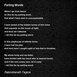 Parting Words - Parting Words Poem by Rabindranath Tagore