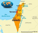 Mapa geográfico de Israel