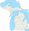 Map Of Michigan Lakes And Rivers - Cape May County Map