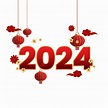 2024 Chinese New Year Vector, Year Of The Dragon, Lunar New Year ...