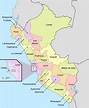 Peru mapa - O mapa do Peru (América do Sul - Américas)