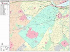Brookline Massachusetts Wall Map (Premium Style) by MarketMAPS - MapSales