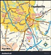 Fayetteville North Carolina Area Map Stock Vector (Royalty Free ...