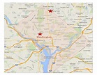 Location of intersections, Washington D.C. Map Data: Google Maps, 2015 ...