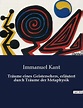 Träume eines Geistersehers, erläutert durch... de Immanuel Kant - Livre ...