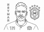 Neymar Coloring Pages - Coloring Pages For Kids And Adults | Football ...