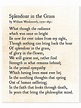 Splendour in the Grass Poem William Wordsworth Poetry Art - Etsy ...