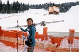 Die Skiläuferin Irene Epple im März 1983 am Rande der vorolympischen ...
