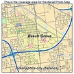 Aerial Photography Map of Beech Grove, IN Indiana