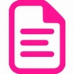 Deep pink document icon - Free deep pink file icons