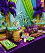 50th Birthday Celebration | CatchMyParty.com Peacock Birthday Party ...