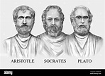Filósofos Griegos Aristóteles Sócrates Platón Fotografía de stock - Alamy