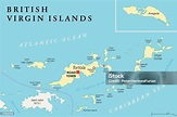 Ilustración de Las Islas Vírgenes Británicas Mapa Político y más ...