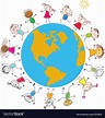 Children around the Earth Royalty Free Vector Image
