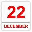 22 De Diciembre Día En El Calendario Stock de ilustración - Ilustración ...