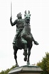 Equestrian statue of Bertrand du Guesclin in Dinan France