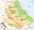 Abruzzo Physical Map