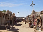 The back streets of Fada in northeastern Chad, Central Africa, look ...