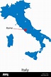 Vector detallado mapa de Italia y la ciudad capital Roma Imagen Vector ...