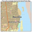 Aerial Photography Map of Wyandotte, MI Michigan