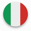 Official flag of Italy in circle shape. Nation flag illustration ...