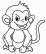 Dibujo Divertido Mono para colorear, imprimir e dibujar – Dibujos ...