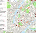 Plan et carte touristique de Copenhagen : attractions et monuments de ...