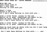 Only Fools Rush In-Elvis Presley-.txt, by Elvis Presley - lyrics and chords