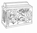 Awesome Fish Tank Coloring Page - NetArt