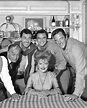1964 PUBLICITY PHOTO FOR THE TV SHOW "GUNSMOKE". Standing, from left ...