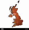 Mapa político de Gran Bretaña con los países pertenecientes al Reino ...