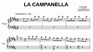 Liszt - La campanella (easy piano sheet) - YouTube