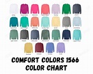Comfort Colors 1566 Color Chartall Colors Color Chart for - Etsy UK